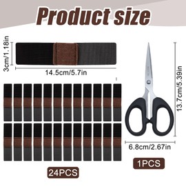 WYRGQIQN 24 Pcs Furniture Felt Pads for Sled Base Side Chair, Versatile Chair Leg Floor Protectors Kit with Stainless Steel Scissors