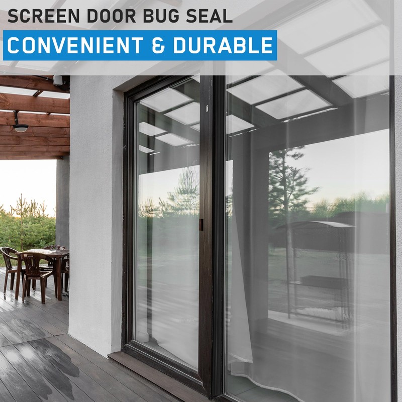 Pushglossy 28 ft Vinyl Sliding Screen Door Bug Seal Strip