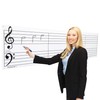 Dry Erase Music Grand Staff Laminated Poster, 61" Inches Large