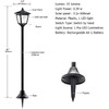 40 Inch Solar Flame Flickering Lights Outdoor, Waterproof LED Post