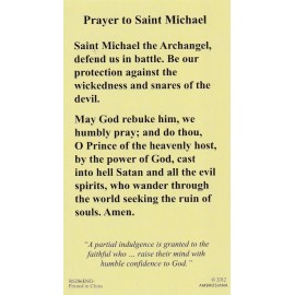 *Holy Card-"Prayer to Saint Michael" (The Archangel) *A Prayer on Back (HC10-S3}