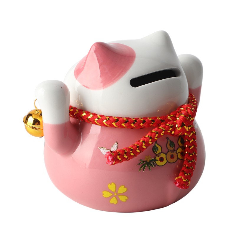 Lucky Cat Coin Bank 4.5in Exquisite Cute Bring Luck Good