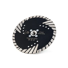 Solidure 150 mm Diamond Cutting Disc with Flange M14, Turbo Diamond Cutting Disc for Stone, Concrete, Curb, Natural and Artificial Stone