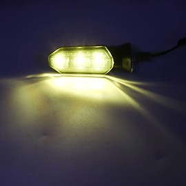Luces de Señal de LED para Motocicleta 4 Piezas Luces de Señal de LED para Motocicleta Mini Indicador Trasero Delantero Impermeable Universal para Sco