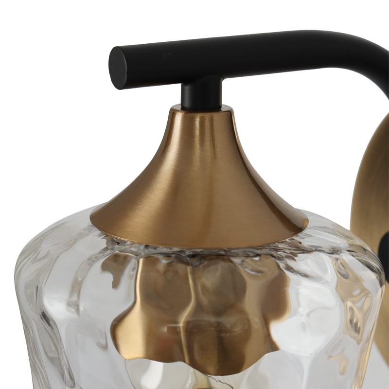 ZEVNI Modern 1-Light Wall Sconces, Black and Gold Sconces Wall