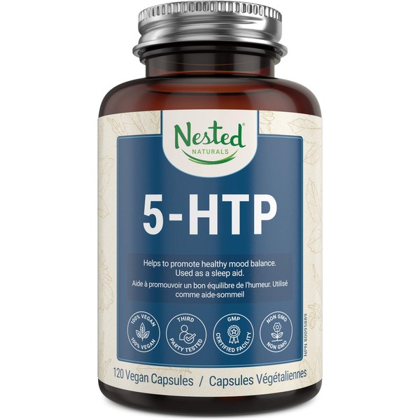 5-HTP 100 mg | 120 Vegan Capsules | Naturally Sourced