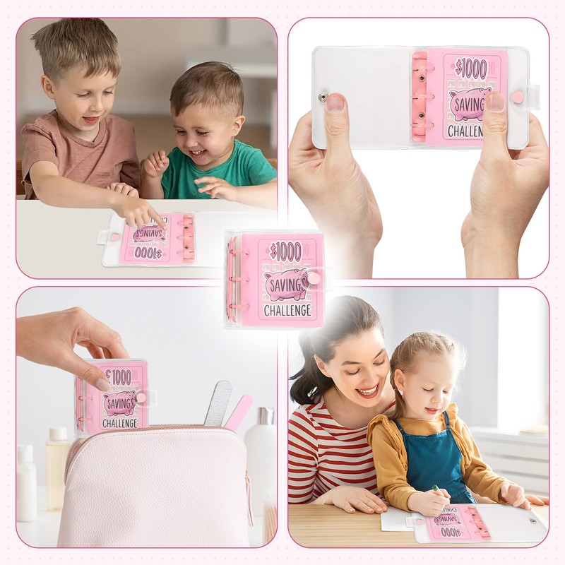 Mafegu Mini Money Saving Binder with 25 Envelopes, $1000 Savings