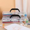 BTSKY 3 Pack Clear Plastic Painting Brush Container with Black
