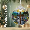Cross Stained Glass Religious Christmas Ornament, Hanging Ornaments for Christmas