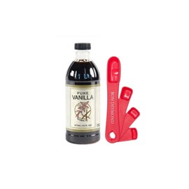 KS Pure Vanilla Extract 16 FL OZ, with RON DEYMOND Measuring spoons