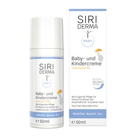 SIRIDERMA Baby & Children's Cream | Mild Basic Skin Care for Dry, Sensitive Skin | Skin Soothing & Moisturising | Also with Neurodermatitis | Without Perfume, 50 ml