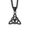 U7 Men Black Necklace Stainless Steel Black Metal Plated Irish