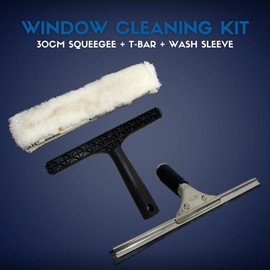 Avern Professional Window Squeegee Stainless Steel Wiper With Big 30cm/12inch Blade - Unclip & Replace !
