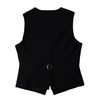 Arbe AS8064-10 Women's Black Collarless Formal Cafe Bar Vest Women's