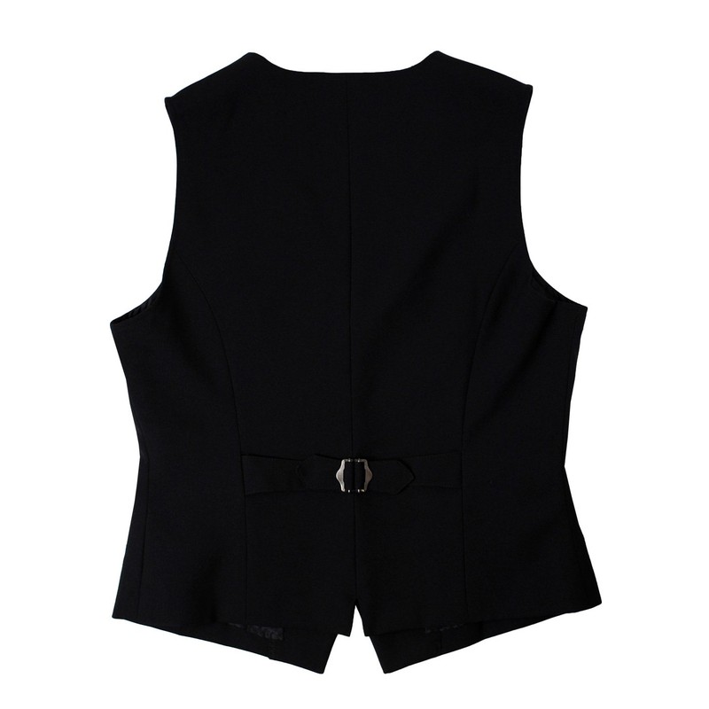 Arbe AS8064-10 Women's Black Collarless Formal Cafe Bar Vest Women's