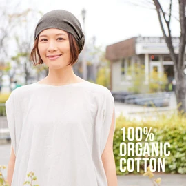 CHARM Gorro holgado de algodón orgánico para mujer, suave, para verano, Gris oscuro, Talla única