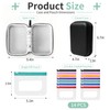 Travel Pill Organizer with 14 Reusable Pill Pouches,Black Hard Shell