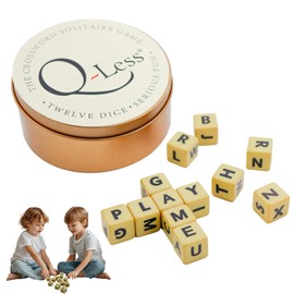 Hpbaggy The Crossword Solitaire Game, Dice Game Set with 12 Letters Dice, Dice Game Letters Set for Camping, Children's Education, Children's Toys, Crafts
