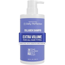 Daily Perfection- Hidrata y añade volumen a tu cabello con el champú de colágeno con biotina y queratina Professional Se