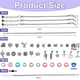 UYUYong 62 Pieces Bracelet Advent Calendar Jewellery Craft Sets Girls Unicorn Gifts Jewellery Crafts Girls Charm Bracelet Kit for Birthday Gifts DIY Jewellery Set Christmas Gifts