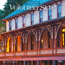Volunteer State | Tennessee Places | 2025 12 x 24 Inch Monthly Square Wall Calendar | Plastic-Free | BrownTrout | USA United States of America Southeast State Nature