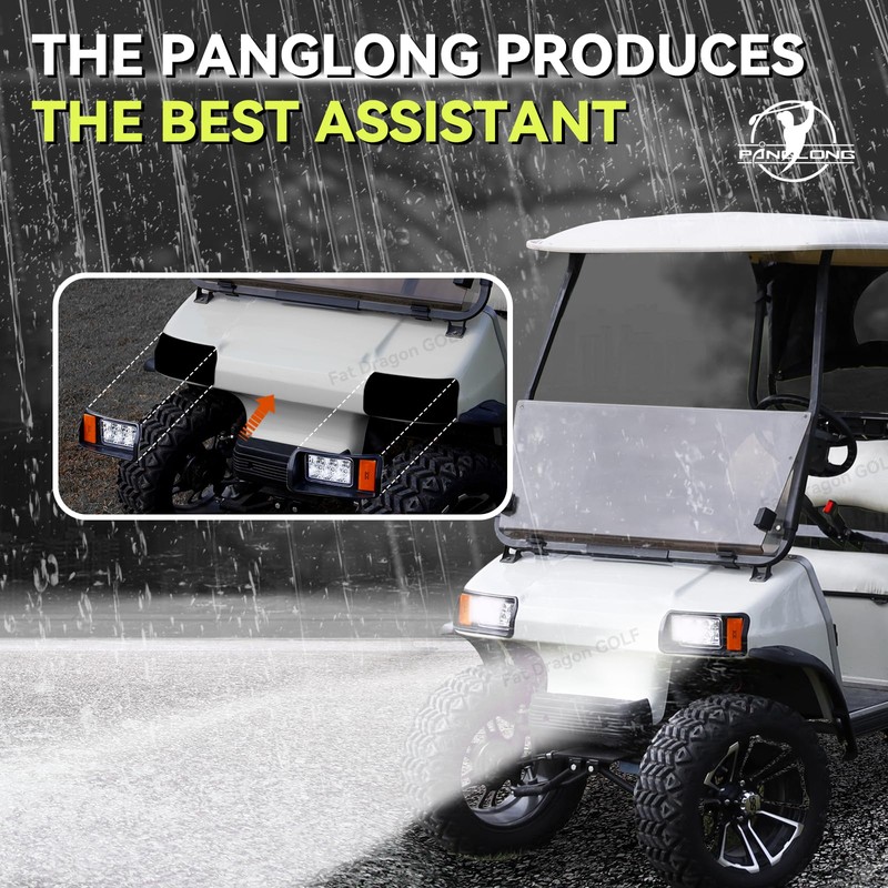 Panglong Club Car DS LED Headlight Kit with Adapter Wire,