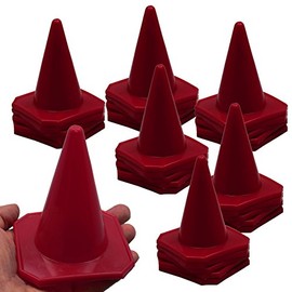 BlueDot Trading 4” RC Racing Agility Cones, Red – Set of 30