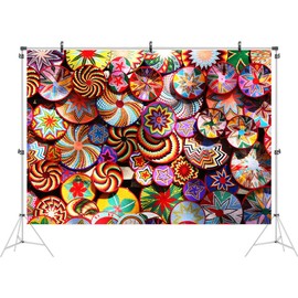 Ticuenicoa 7x5ft Africa Ethiopia Basket Backdrop Colorful Baskets Wall Art Decoration Background for Birthday Baby Bridal Shower Wedding Party Decorations Hanging Supplies Banner
