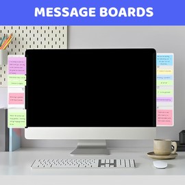 Pack of 2 Desk Accessories, Office Supplies Monitor, Office Supplies Memo Board, Computer Message Board, Office Supplies for Men and Women, Computer Sticky Note Holder