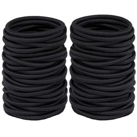 Thick Hair Bands,4mmBlack hair band,50pcs Hair Bobbles for Thick Hair,Elastic Hair Bands for Women,Hair ties for thick hair,Hairbands Women,Black Hair Ties,Black Hair Band Ponytail Holders.