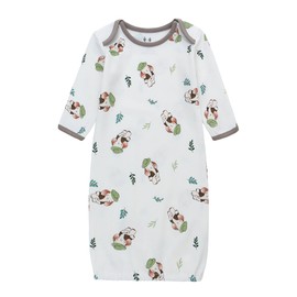 Baby Newborn Gown, 3 Packs Baby Sleeping Bag, Long Sleeve Sleep Sack, Cotton Cloths for Newborn Boys Girls 0-12 Months