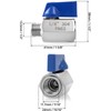 QWORK Mini Ball Valve, 4 Pack 1/4" NPT Female and