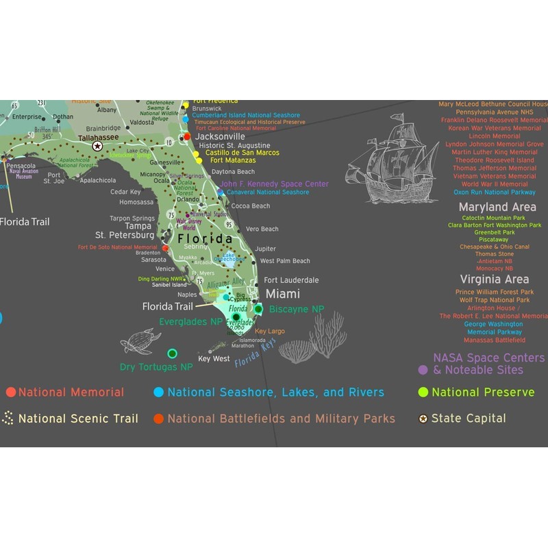 National Parks Push Pin Map - Explore America Map -