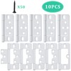 Worldity 10 Pack White Shutter Hinges,3 Inch Non Mortise Hinge,