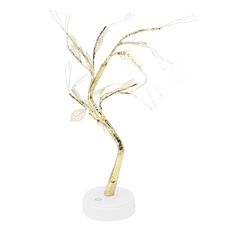 Night Light 72LEDs Artificial Leaf Bonsai LED Copper Wire Lamp
