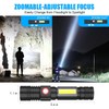 USB Rechargeable Flashlight, Magnetic LED Flashlight, 2000 Lumen Super Bright