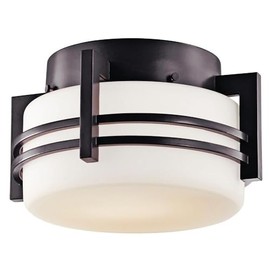 Kichler 9557AZ Pacific Edge Outdoor Ceiling 1-Light, Architectural Bronze