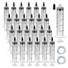 30 Pack 20ml Plastic Syringes with Tube, Luer Lock Syringes