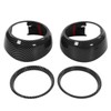 4pcs Carbon Fiber Style Door Midrange Speaker Cover Trims for