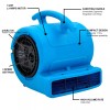 MOUNTO 1/4hp 1000cfm Air Mover Floor Blower Fan for Drying,
