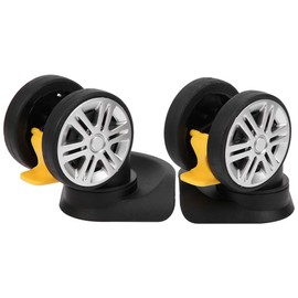 Luggage Wheels Replacement, Luggage Double Wheel, Wear Quite Luggage Replacement Wheels for Outdoor Trolley Case Black
