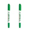 Zebra Checkerpen Alpha Water-Based Markers, Green, Set of 2