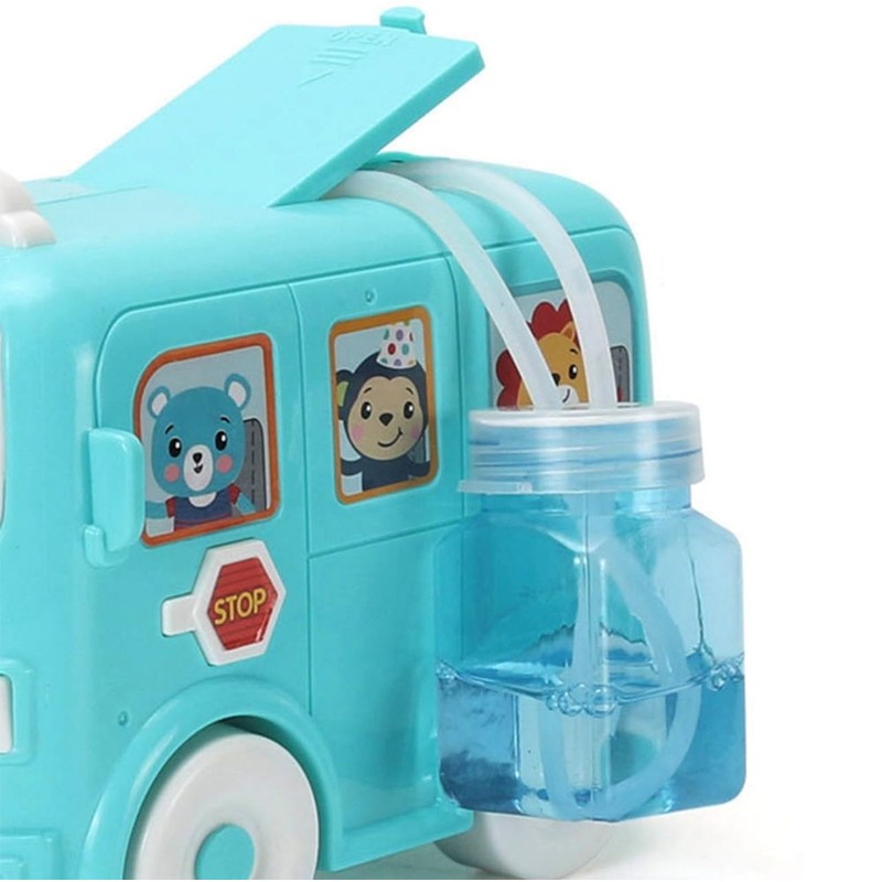 Generic School Bus Bubble Maker Machine (Blue)