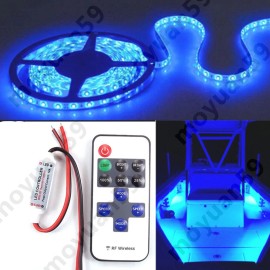 SHENKENUO Blue Neon Glow EL Wire String Strip Decor Boat LED Light Car Party + Controller
