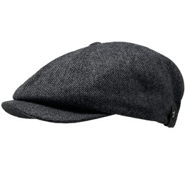 WEROR WEROR-322.1 Men's Peaked Cap - Flat Cap with Peak - Herringbone - Hat with Cotton Lining - WEROR-322.1 (62, 63, Grey)