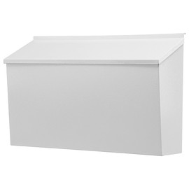 KYODOLED Wall-Mount Mailbox,Large Capacity Mail Box,Galvanized Steel Rust-Proof Metal Post Box,Mailboxes for Outside,15.7"x9.9"x4.9" White