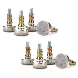 Niveladores de muebles favorables, patas de nivelación ajustables para mesas, sillas, gabinetes, base de 1.3 pulgadas de diámetro con almohadillas par