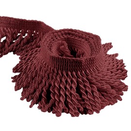 11 Yards Bullion Fringe Trim,Tassel for Craft,Fabric Trim Lace Trim Upholstery Trim Ribbon Decorative Trim for Sewing Curtain Couch Pillow Cushion Shawl Dress Costume Embellishment (Burgundy)