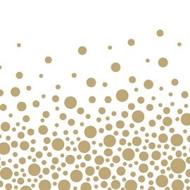 Metallic Bubbly Gold Polka Dot Luncheon Napkins