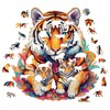 Blumuze Wooden Puzzle Adult 270 Pieces, Tiger Wooden Puzzle, Unique